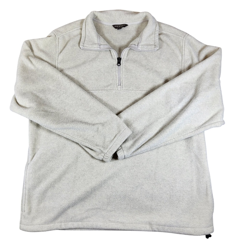 Great Northwest Clothing Company Fleece Pullover‎ Jacket Men's XLT Beige